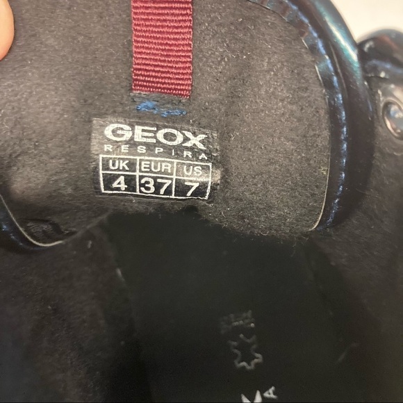 GEOX Respira Sz 7 Kalispera Green Blue Hue Quilted  High Top Lace Up Sneakers - Picture 8 of 10